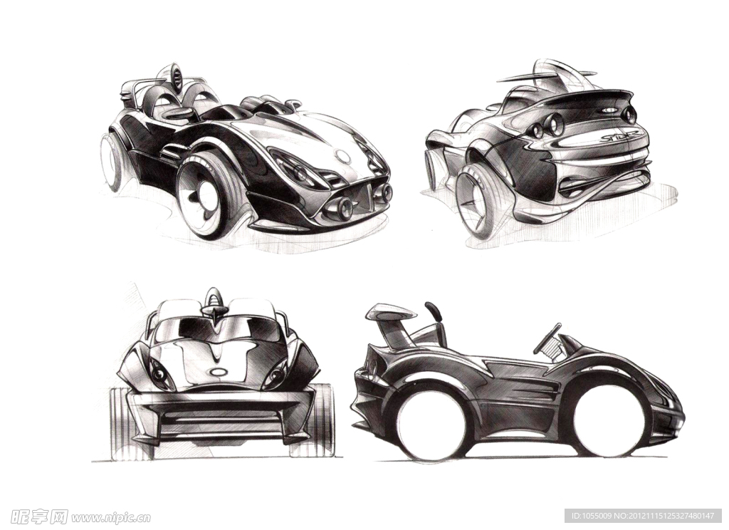 欧洲汽车设计手稿