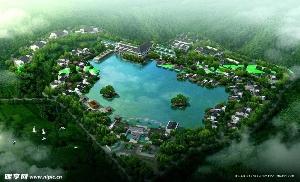 水岸小溪四合院大宅