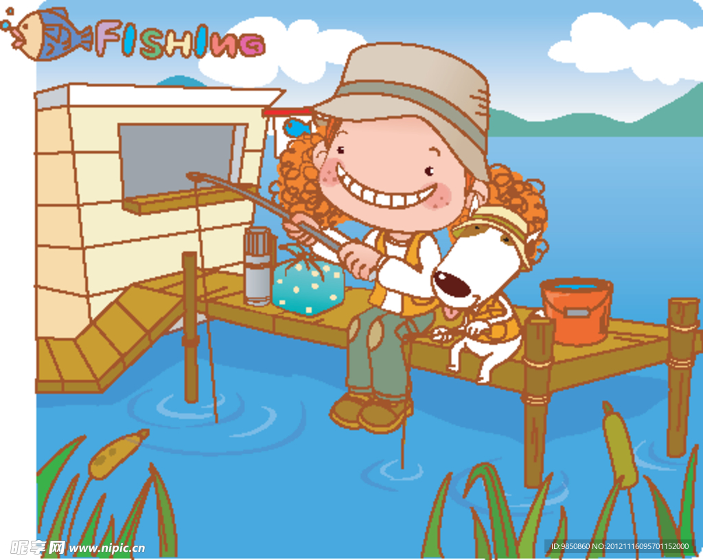 大头女孩生活矢量