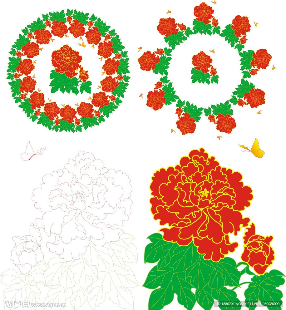 时尚经典花纹素材