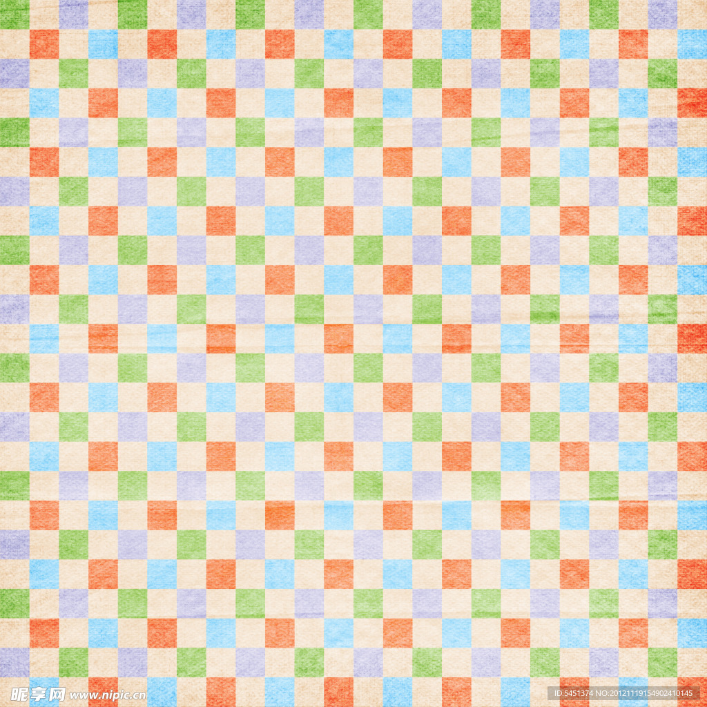 彩色方格纸纹
