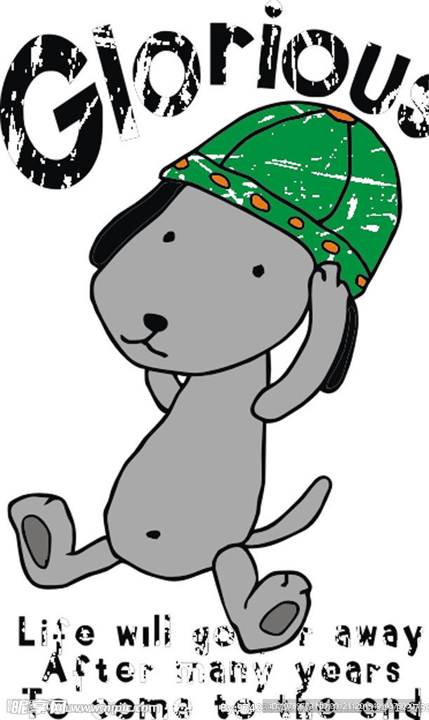 卡通熊印刷图案