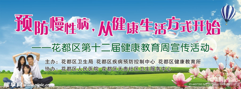 预防慢性病背景画