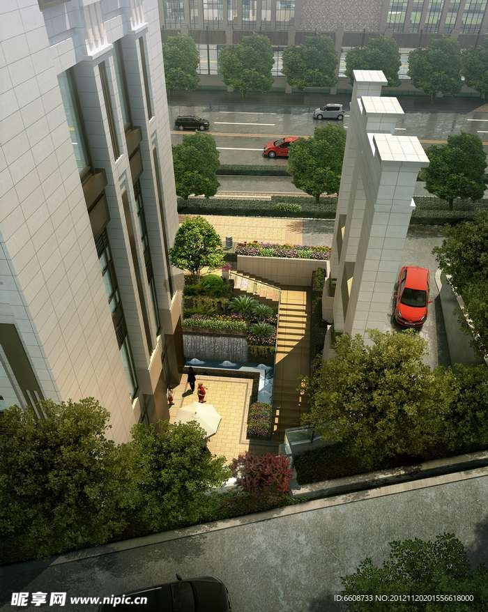 高层住宅建筑效果图