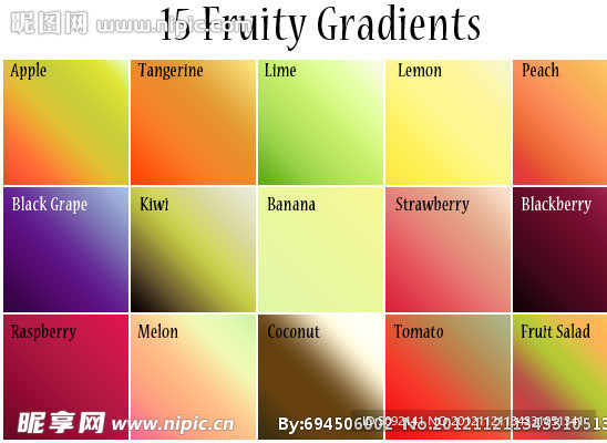 PS水果色调渐变