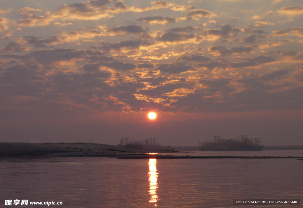 北海南湾晚霞