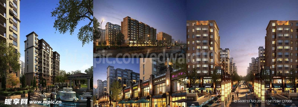 繁华城市住宅商业地产MAX源文件