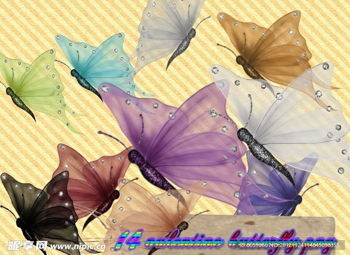 可爱的蝴蝶素材