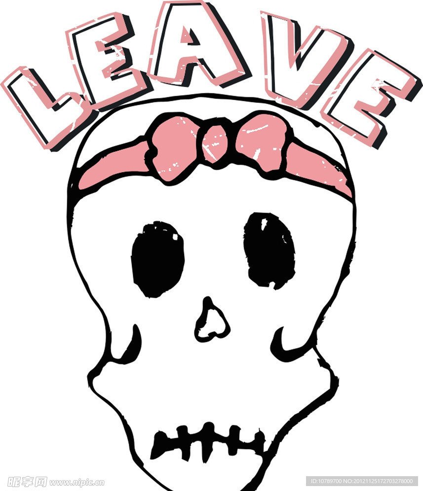 骷髅头印刷图案