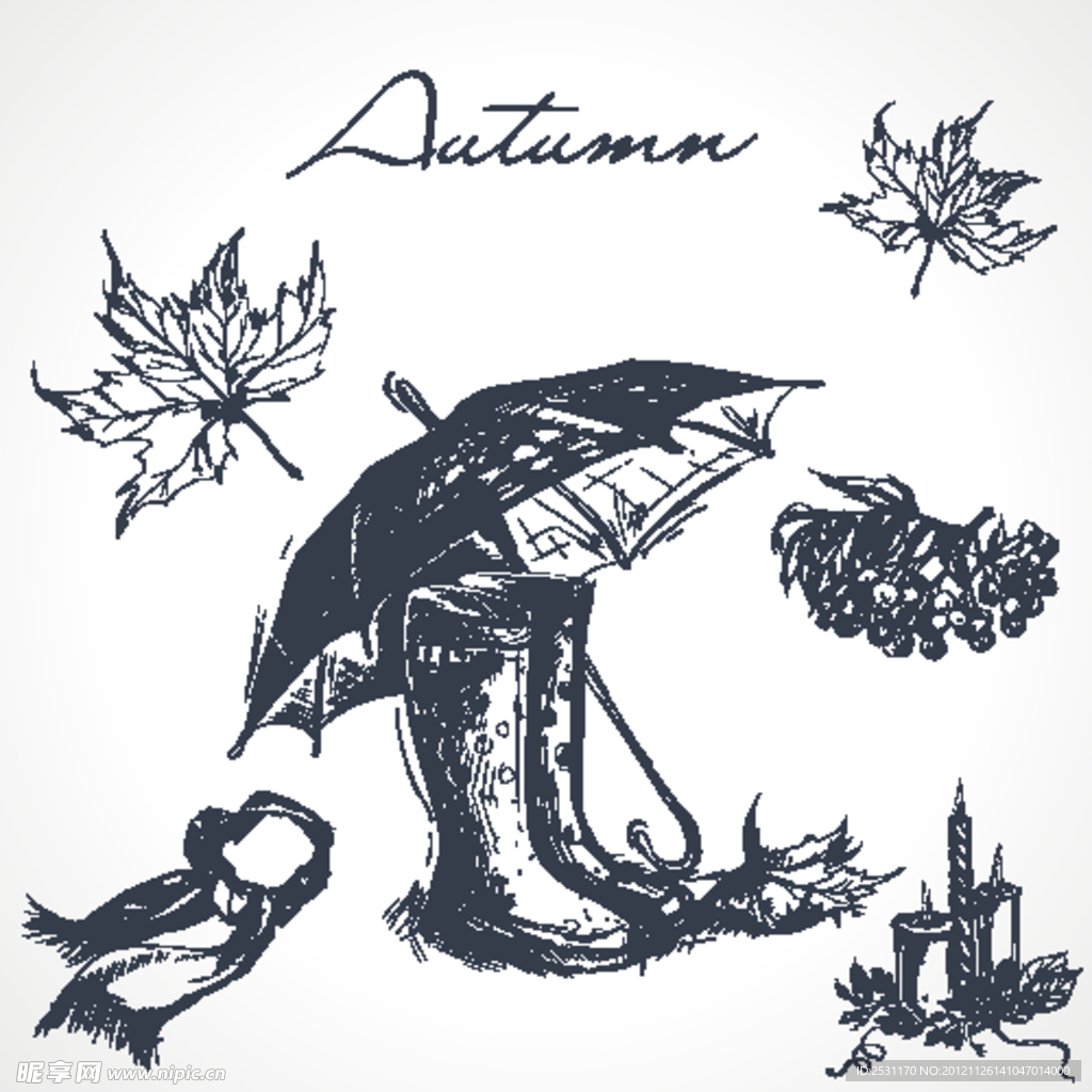 生活用品手绘图标