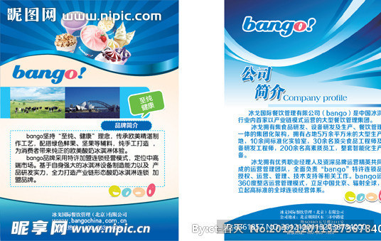 冰激凌宣传彩页 公司简介