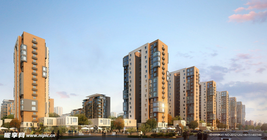 高档小区景观效果图