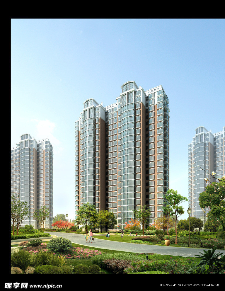 高档小区景观效果图