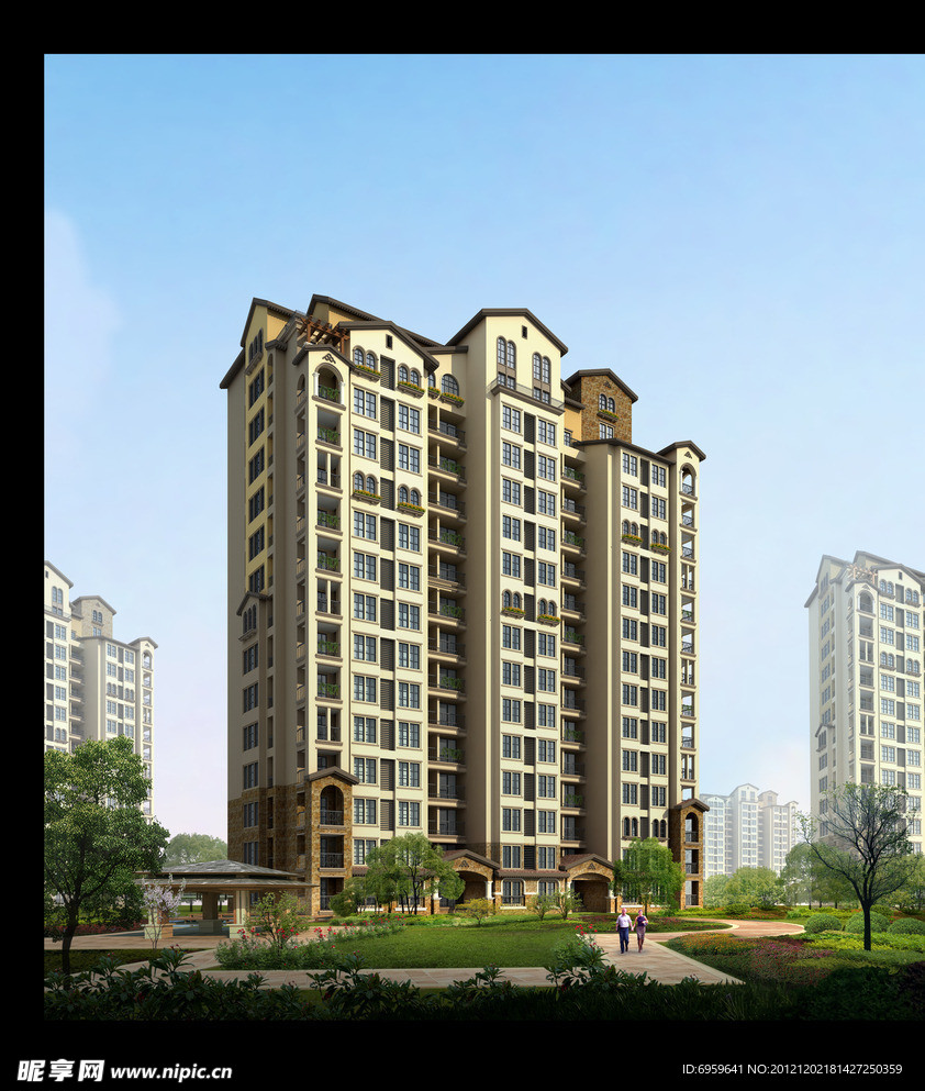 高档小区景观效果图