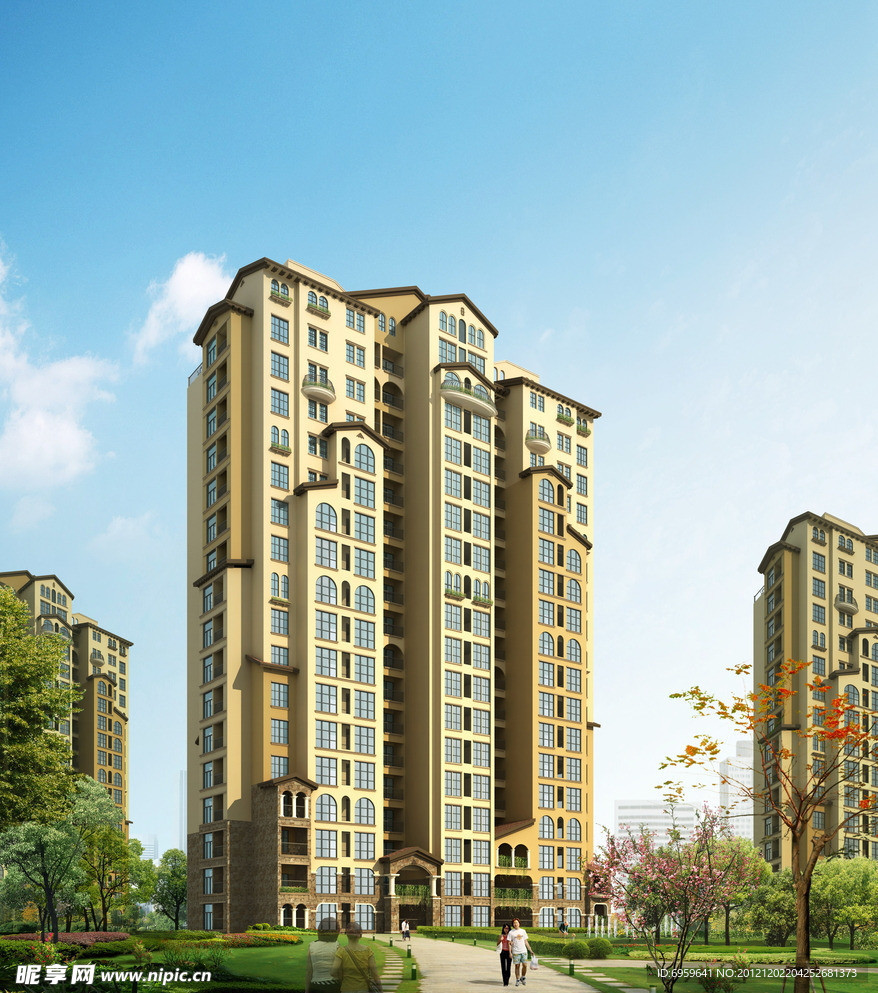 高档小区景观效果图