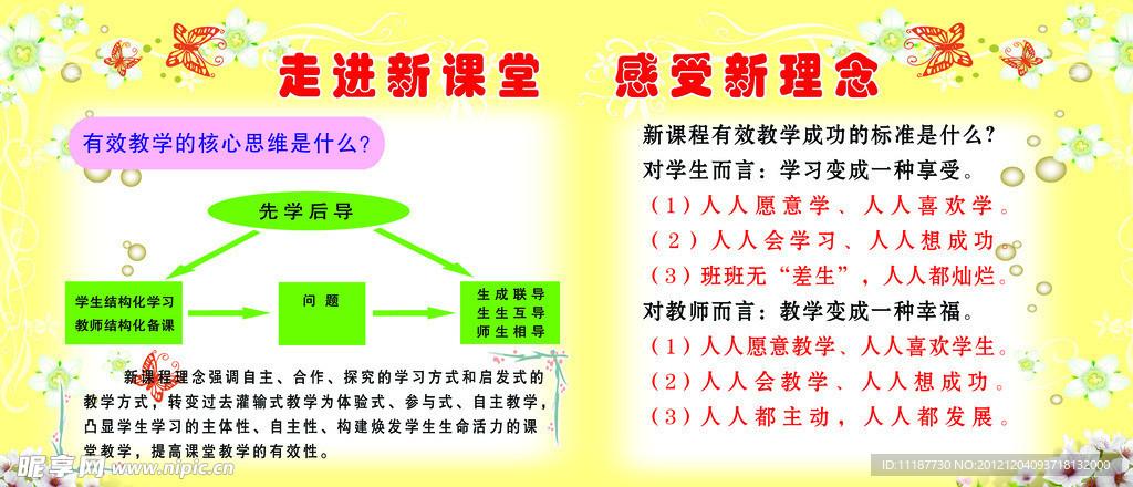 走进新课堂展板