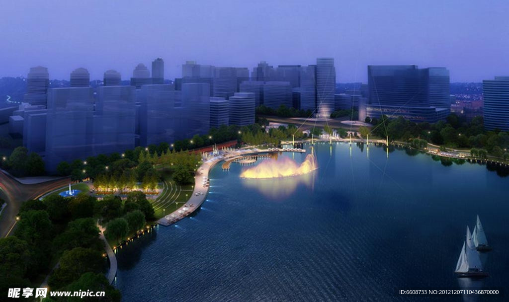 滨海城市规划图效果图