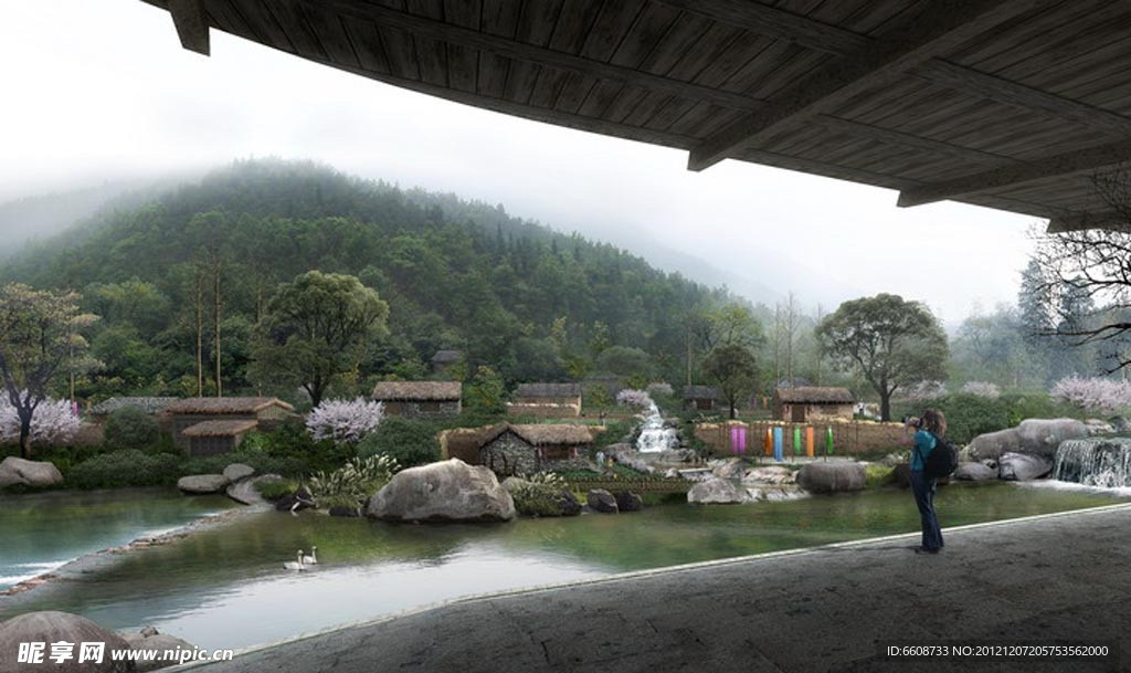 青山树林风光小镇