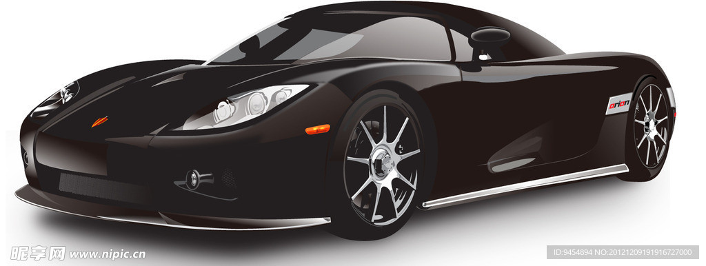 手绘跑车