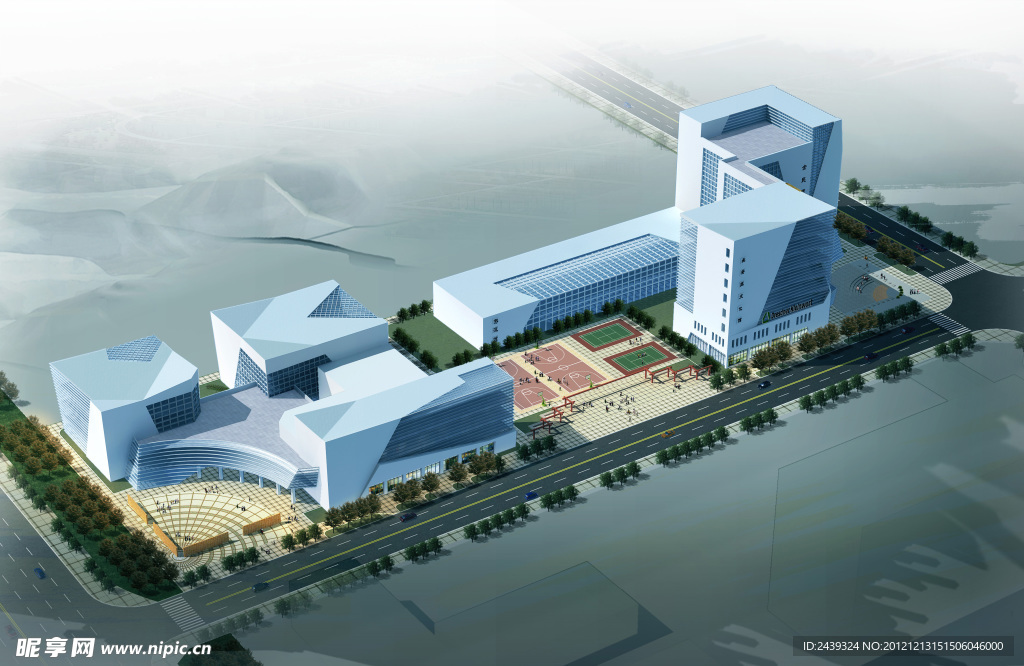 某综合中心鸟瞰图