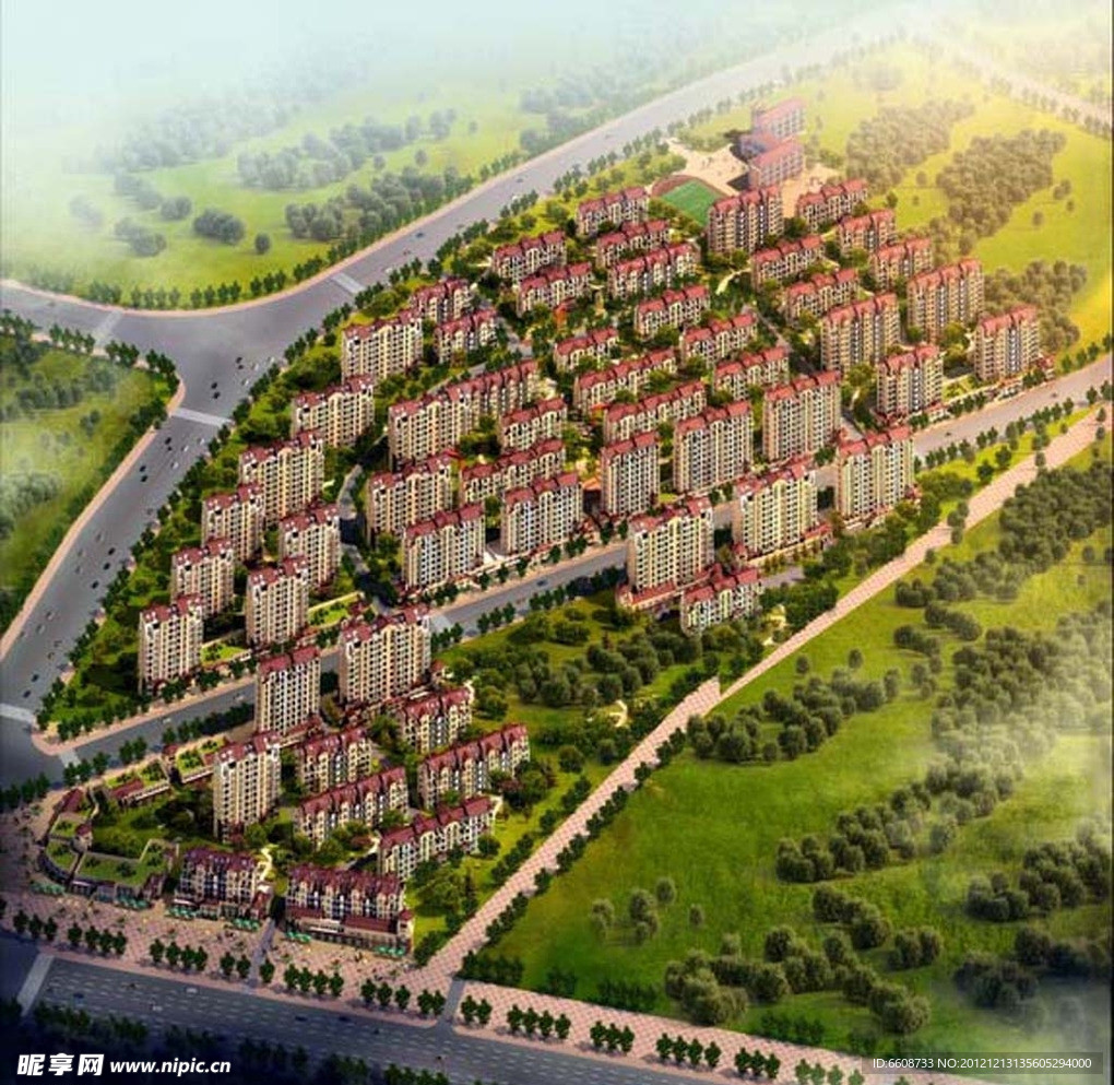 住宅小区房产广告规划图