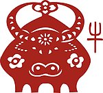 剪纸十二生肖牛