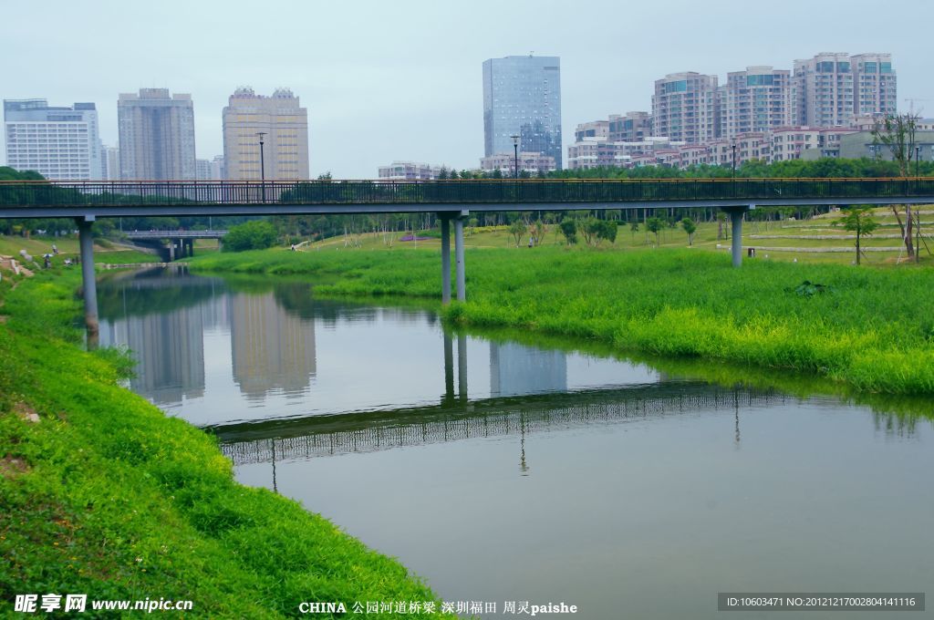 城市河流 桥梁建筑