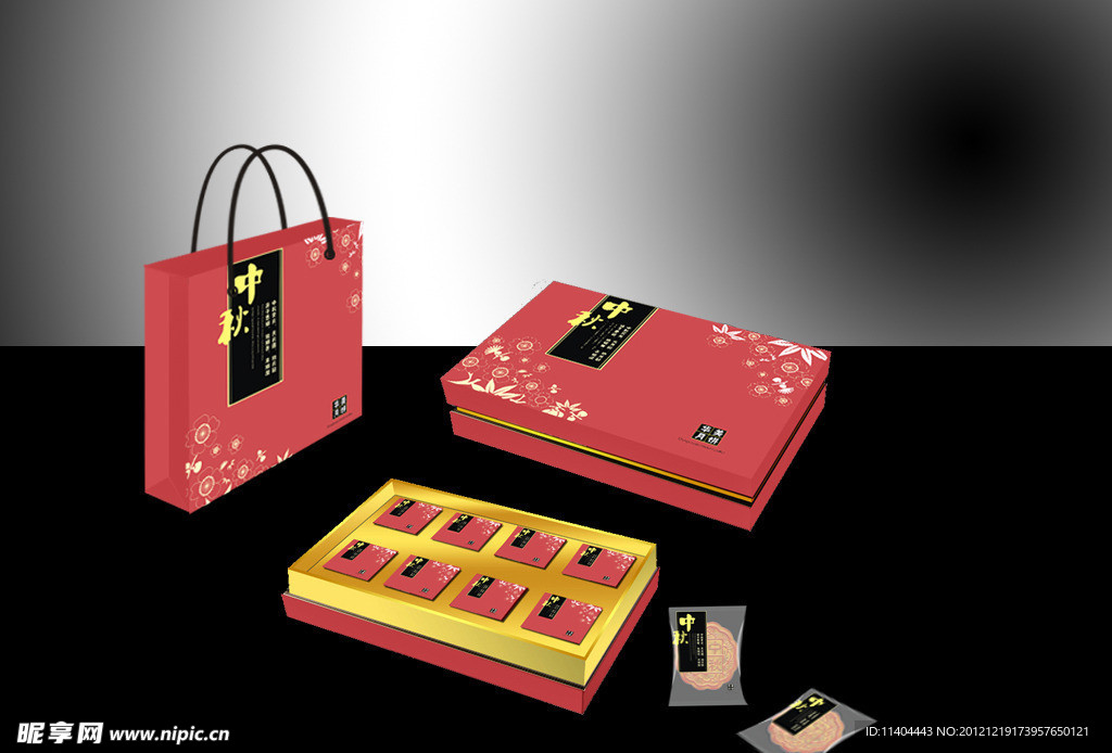 中秋月饼包装盒 (平面图)