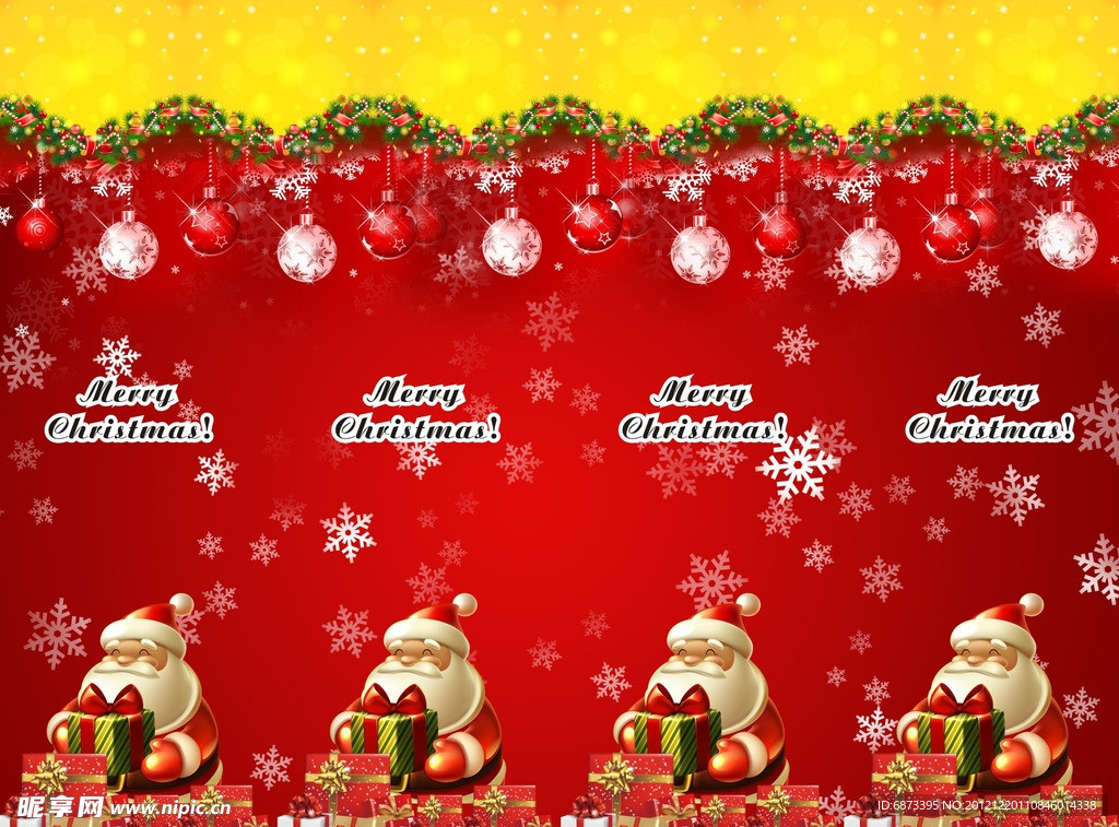 2013圣诞节喜庆背景包柱