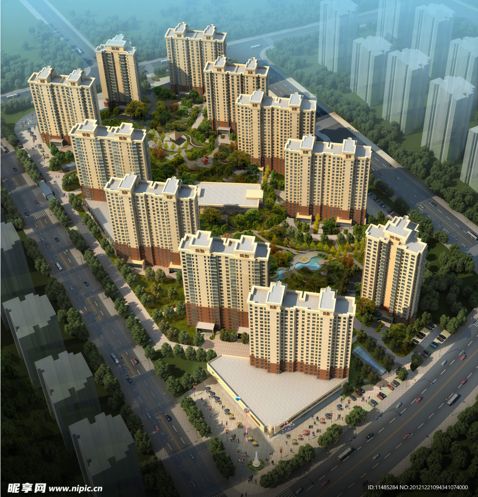 房地产项目鸟瞰图