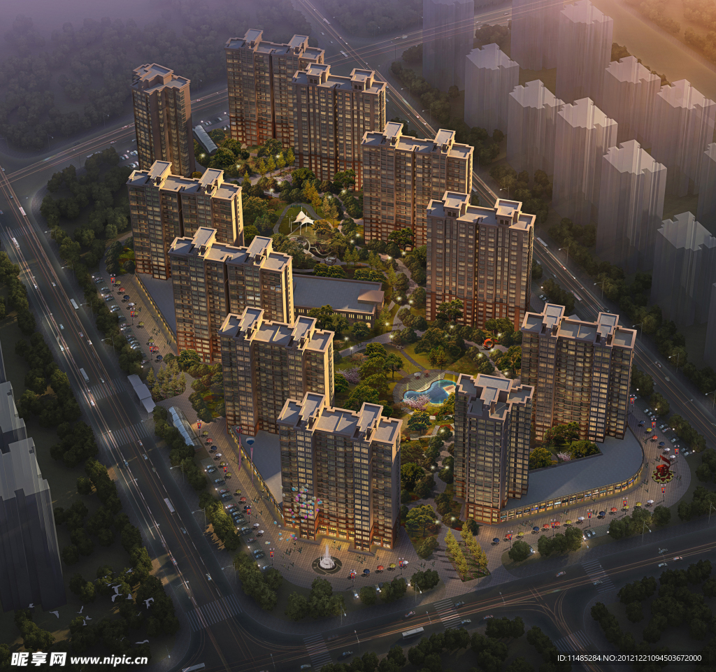 房地产项目鸟瞰图