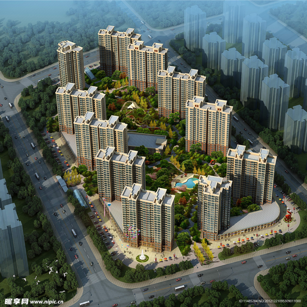 房地产项目鸟瞰图