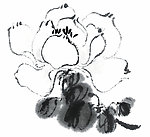 PSD分层素材透明背景中国画水墨植物