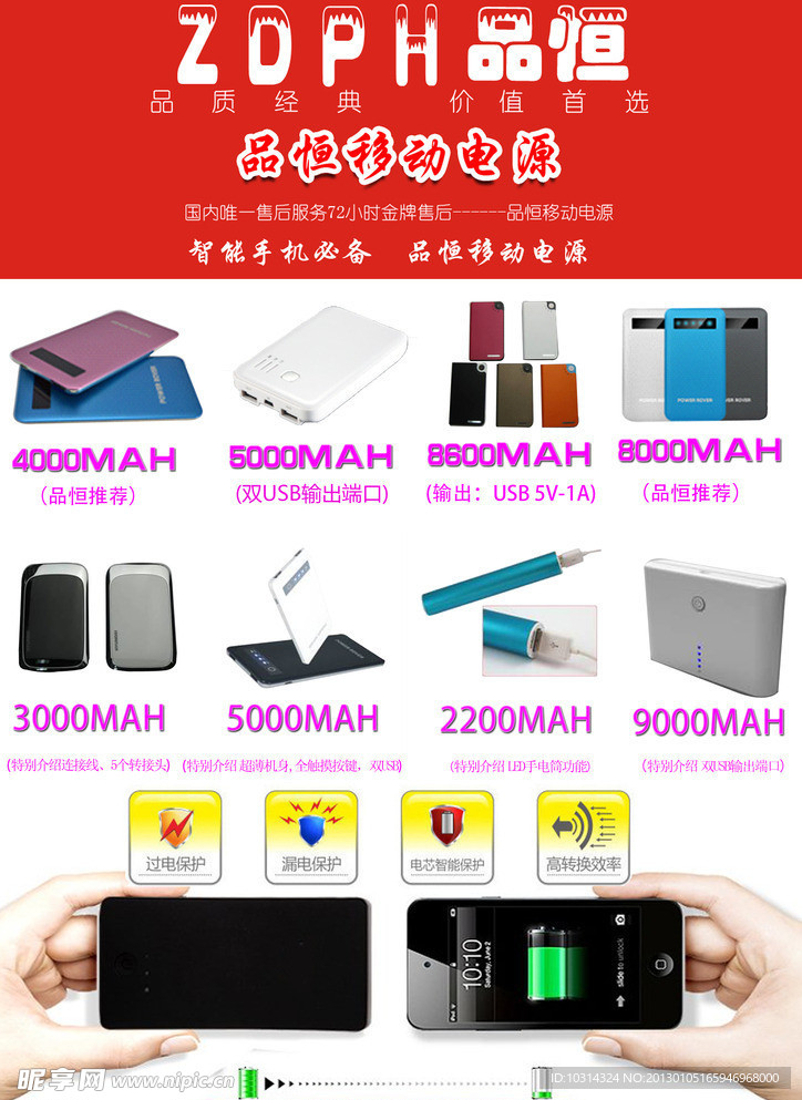 移动电源宣传海报