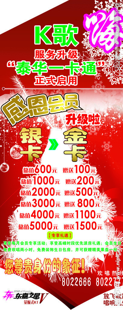 KTV刷卡消费展架