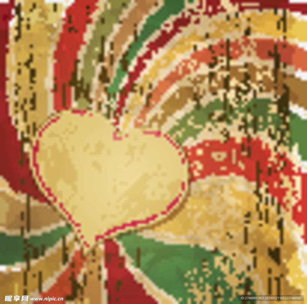 牛皮纸情人节爱心背景