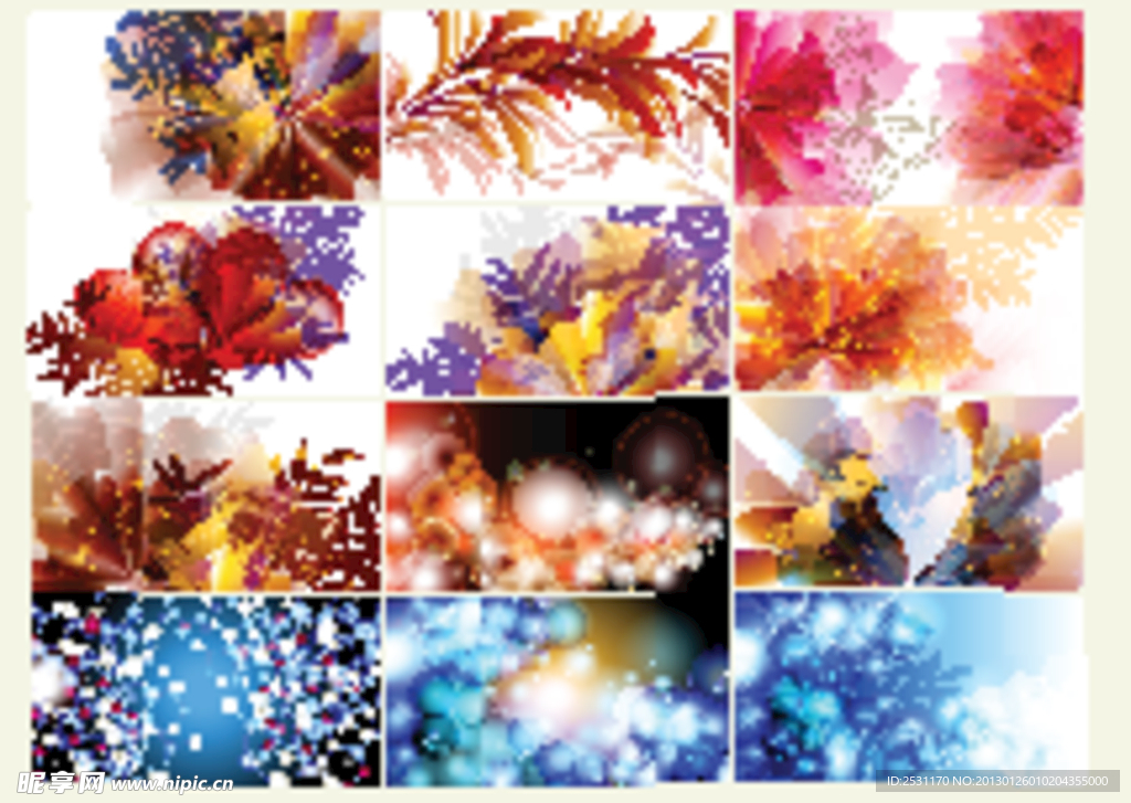 炫彩动感光斑名片 卡片