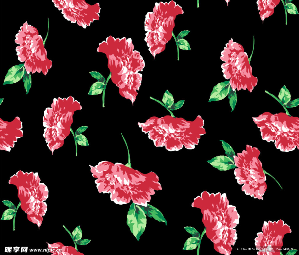 花 印花 花型元素