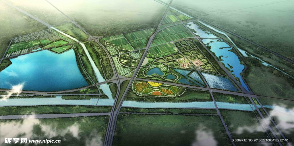 农业园区鸟瞰图