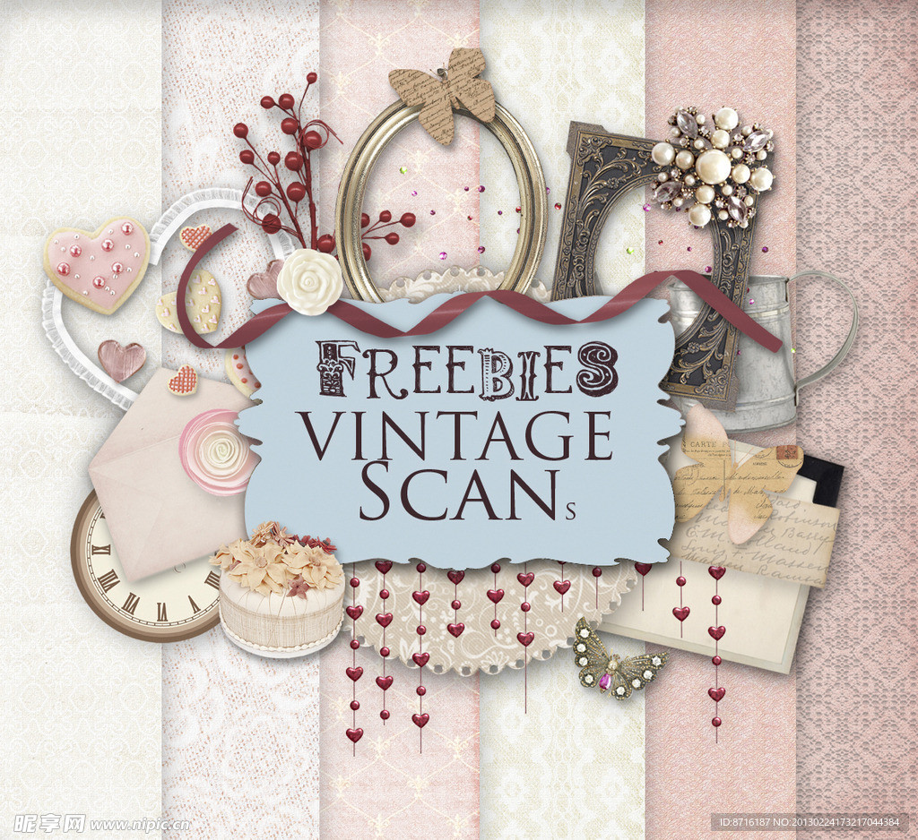 甜蜜的爱女生素材套件