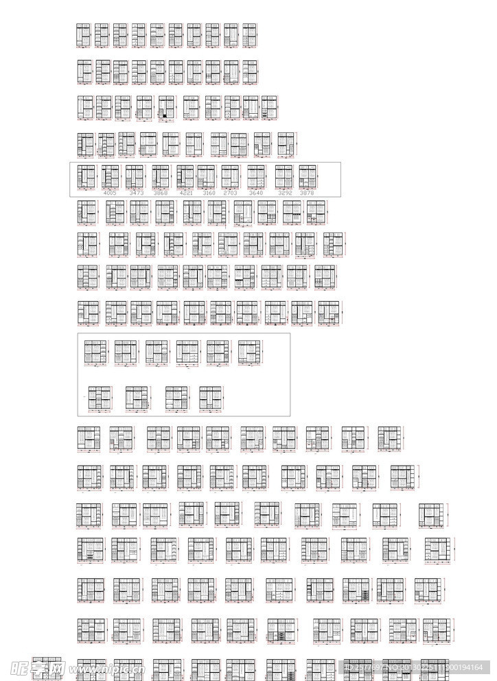 各类尺寸衣柜图集