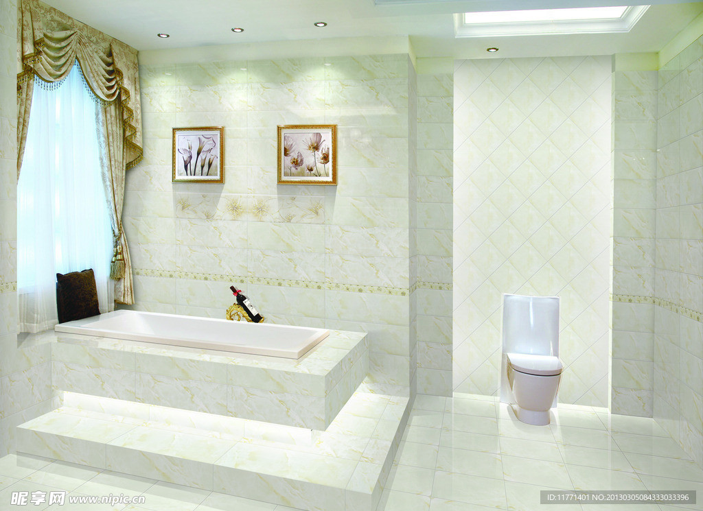 卫浴瓷砖（铺贴分层）