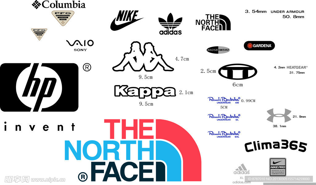 各种品牌标