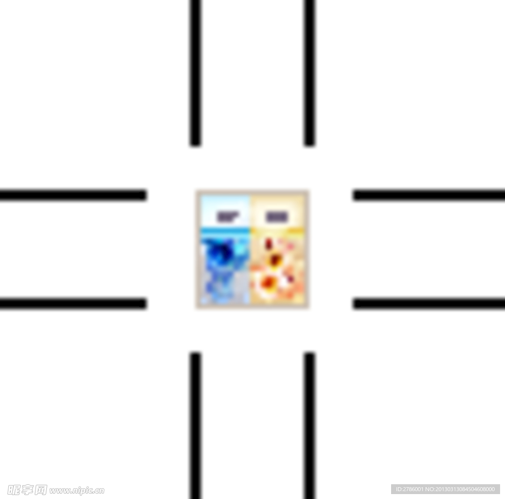 水墨梦幻花纹花朵 鲜花花卡