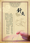 医院中国风展板 针灸