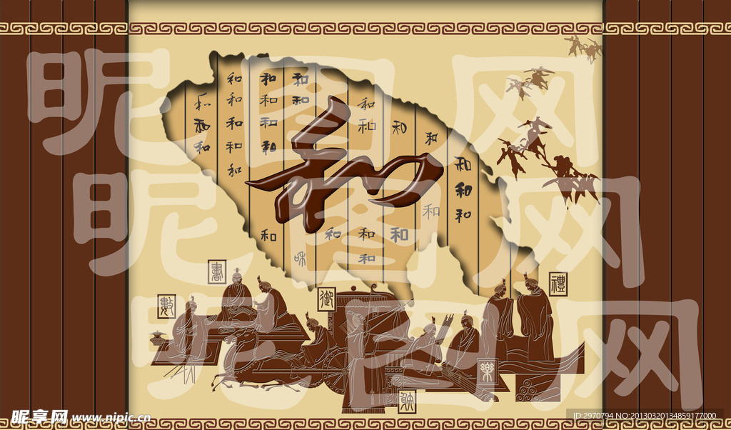 学校 大厅 雕刻 和