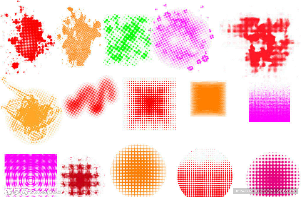 符号 点状图案失量包