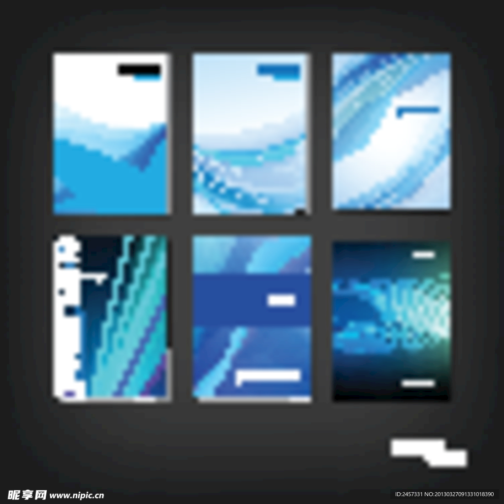 蓝色动感线条 名片