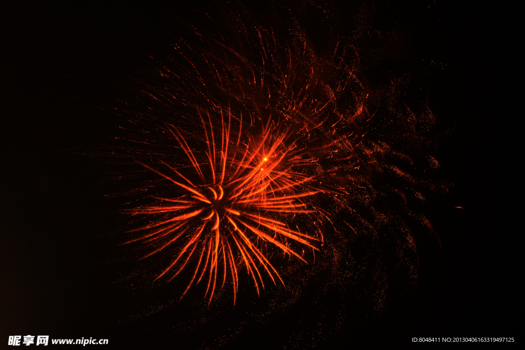 焰火 夜晚 天空