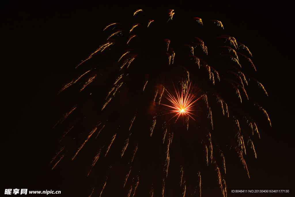 焰火 夜晚 天空